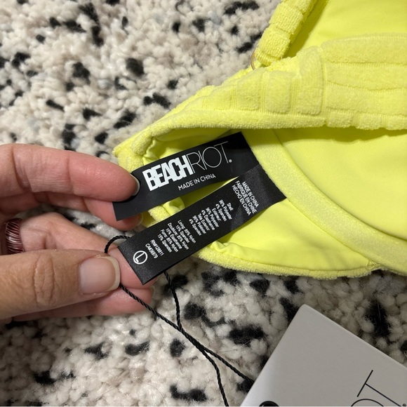 Beach Riot Yellow Bikini Top Large - Picture 10 of 11